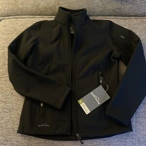 Eddie Bauer Women’s (M) Ripstop Soft Shell Ben and Jerry’s Logo